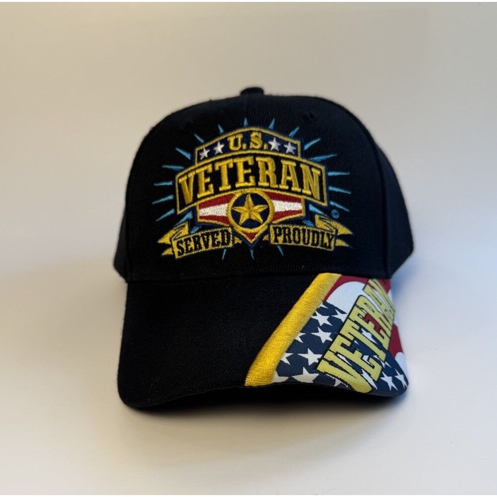 Honor & Pride US Veteran Served Proudly Hat Embroidered Military Gift Cap NEW